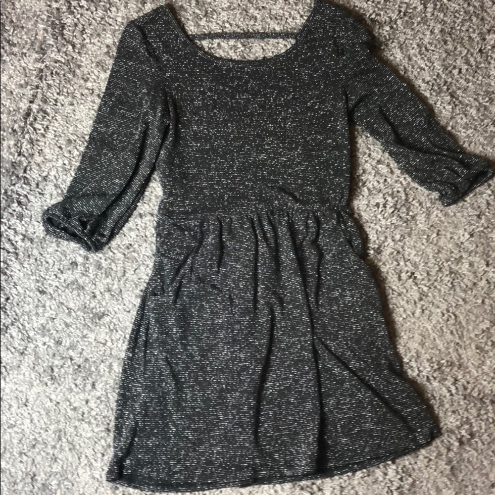 Black sparkly pocket dress